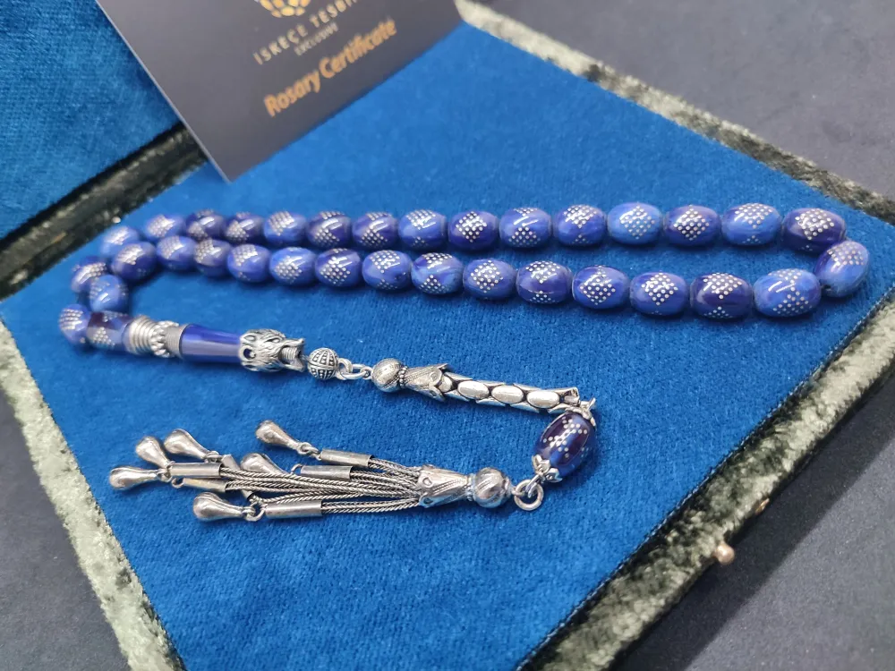 Kurt Başlı Nakkaş 925 Ayar Gümüş Çakımlı 475 Ayar Gümüş Püsküllü Katali̇n küçük resim 3