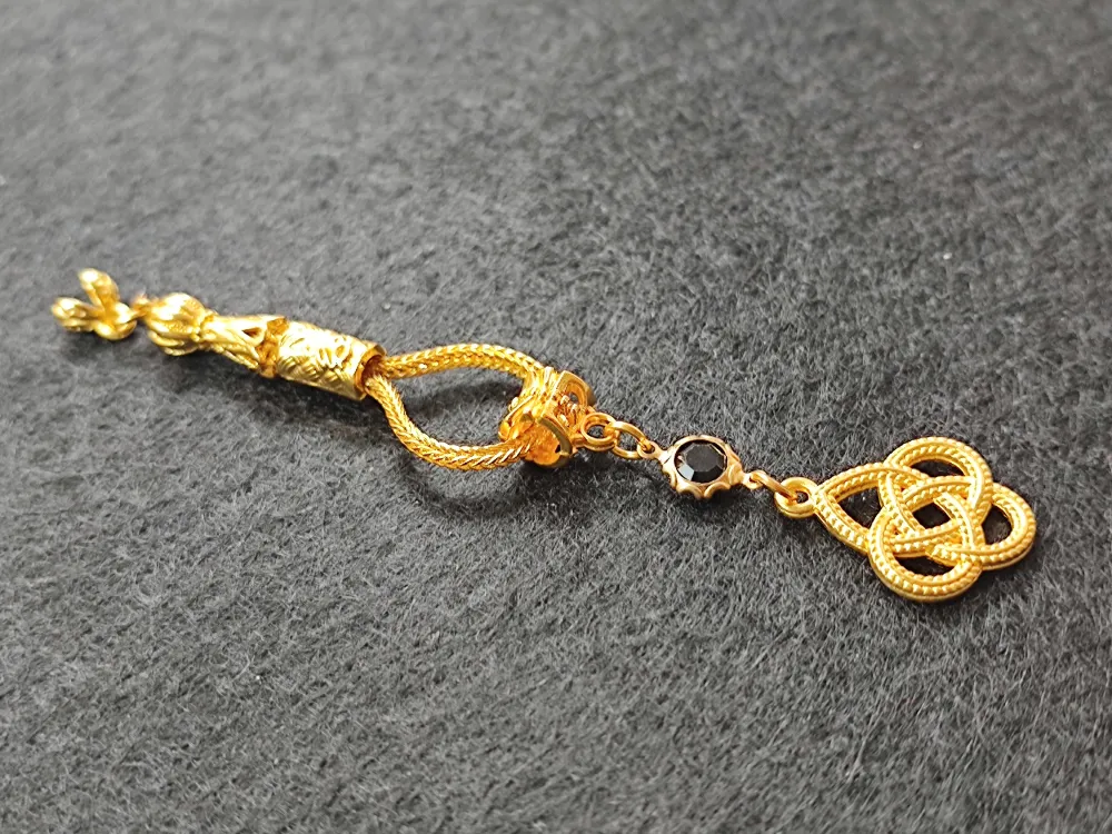 Usta İşçi̇li̇kli̇ Gümüş Kaplama Tesbi̇h Püskülü küçük resim 2