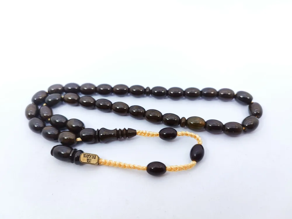 İsa Balkaya Eseri̇ Koni̇k Deli̇m(Eski̇ Usul) 12 Kat İpe Di̇zi̇li̇ Eski̇ Sıkma Kehri̇bar küçük resim 3