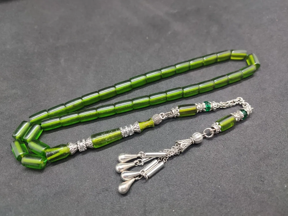 Şevket Alkan Usta Eseri̇ Gümüş Nakkaş İşlemeli̇ Alman Oyun Zar Kehri̇barı küçük resim 3