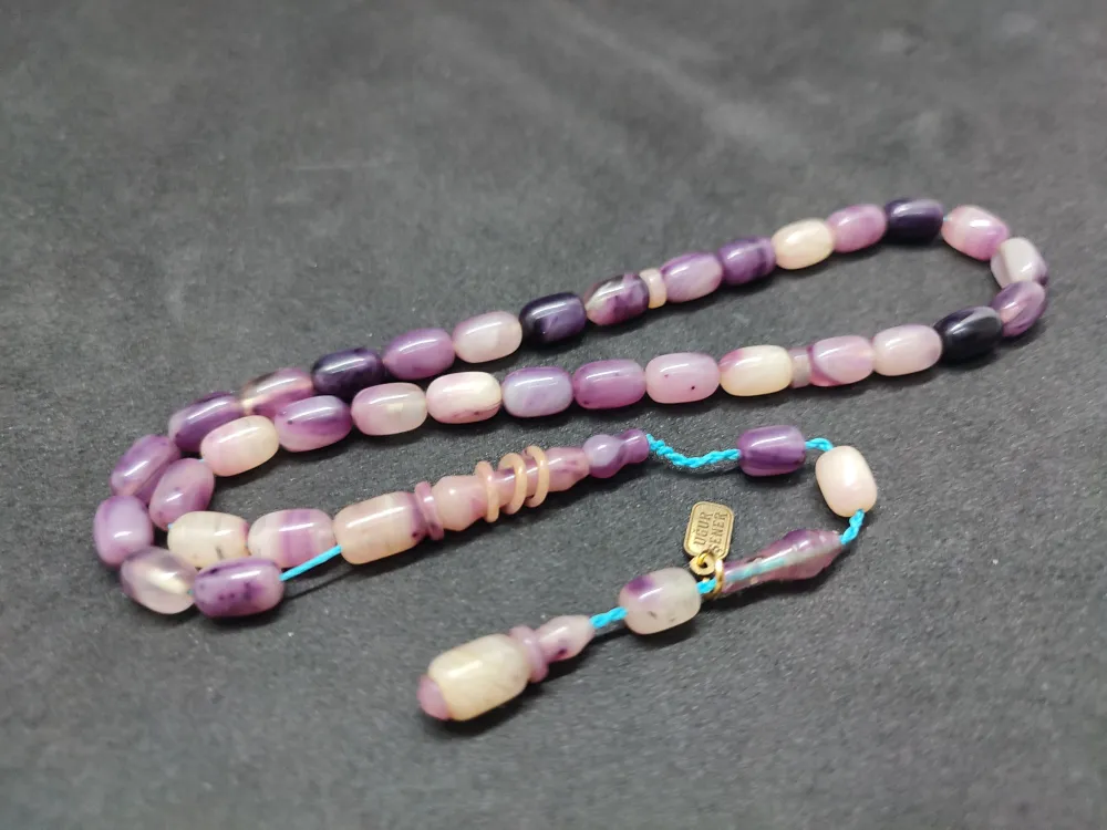 Uğur Şener Usta Eseri̇ İmame Halkalı Çi̇ft Kat Ci̇lalı Sıkma Kehri̇bar