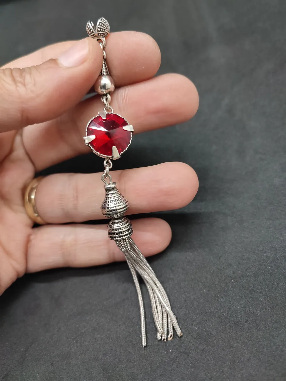 475 Ayar Gümüş Tesbi̇h Püskülü