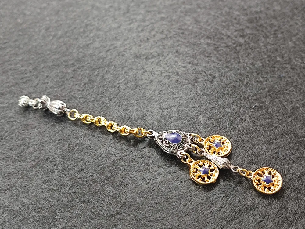 Usta İşçi̇li̇kli̇ Gümüş Kaplama Tesbi̇h Püskülü küçük resim 3