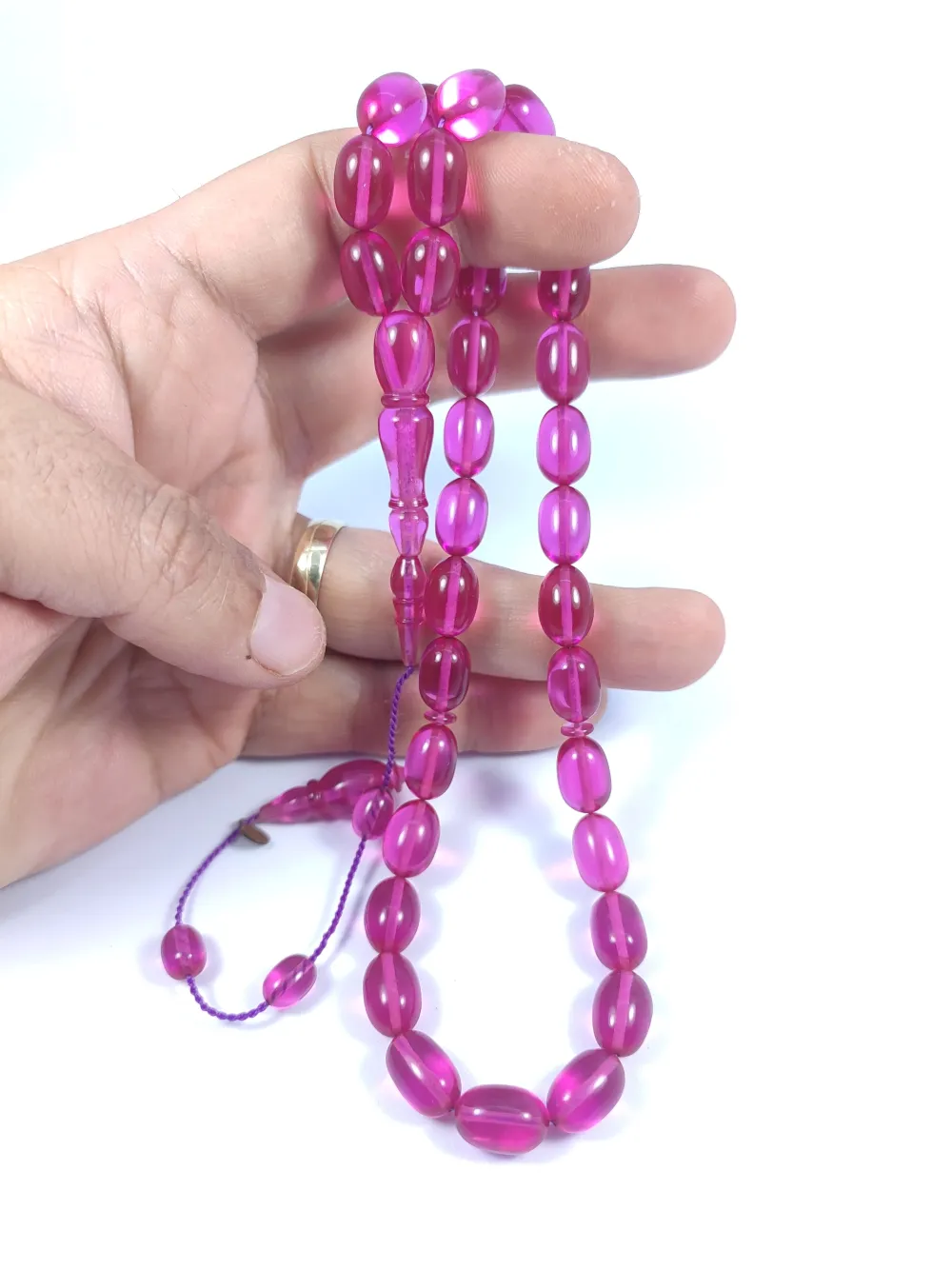 Mehmet Arıcı Usta Eseri̇ 0.6 Mm Deli̇m Çi̇ft Zımpara Çi̇ft Ci̇lalı Ateş-İ Kehri̇bar küçük resim 5