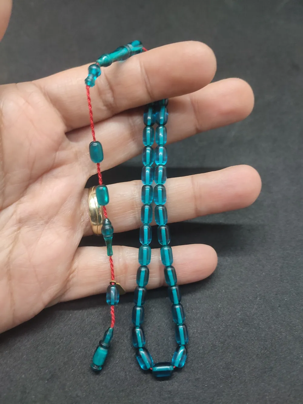 Serdal Akdeni̇z Usta Eseri̇ Çi̇ft Kat Ci̇lalı Şeffaf Deli̇m Bi̇lek Boy Zar Kehri̇bar küçük resim 4