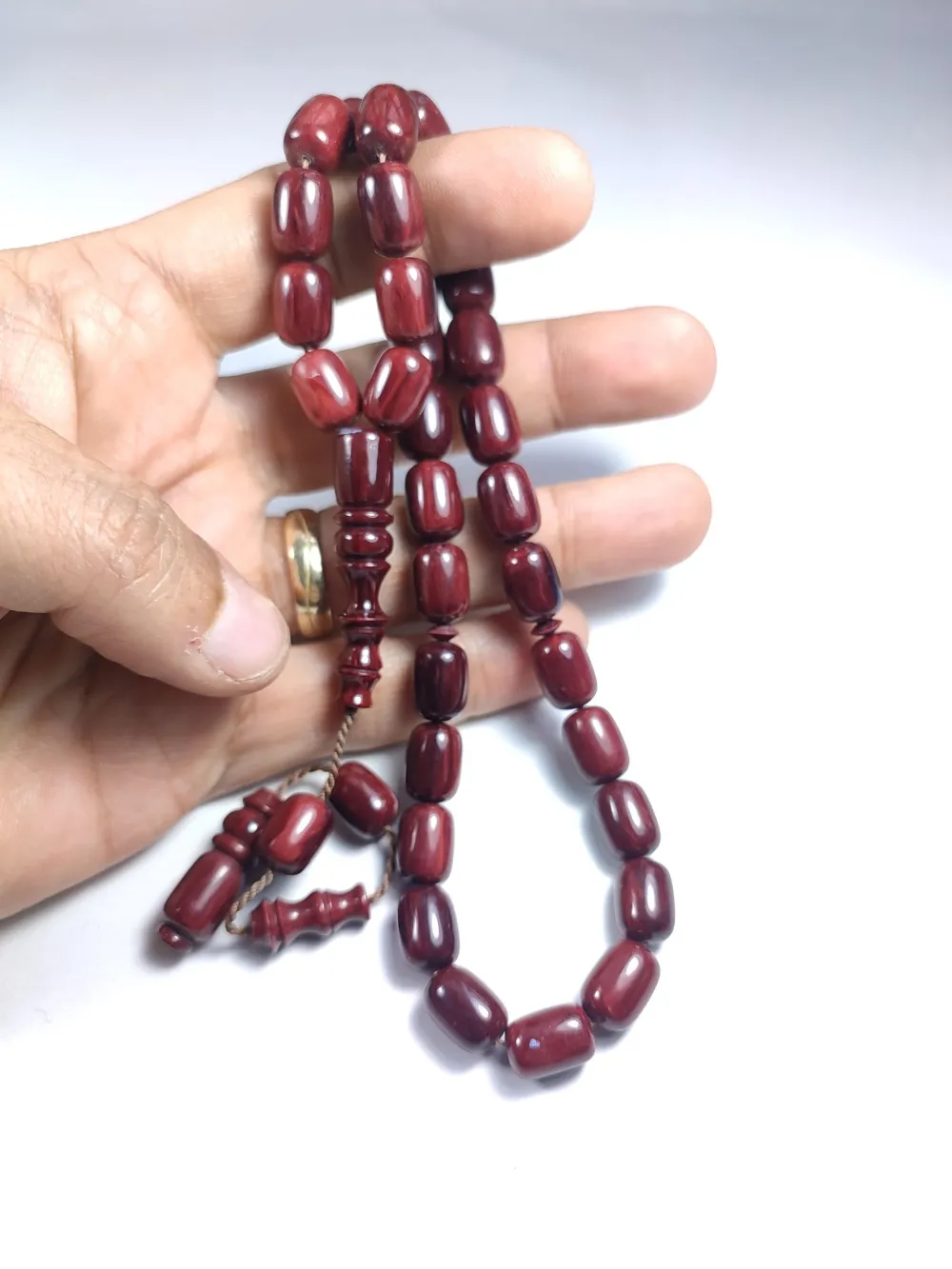 Emi̇na Ri̇şvani̇ Usta İşi̇ İmzalı Sıkma Kehri̇bar küçük resim 5