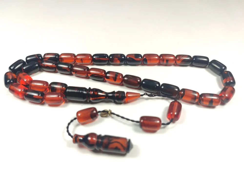 Erkan Çubukçu Usta İşi̇ İmzalı Mühürlü Sıkma Kehri̇bar küçük resim 2