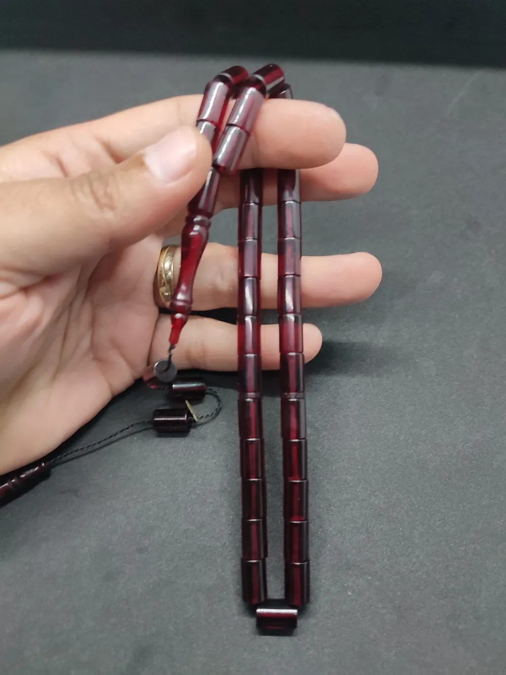 Uğur Şener Usta Eseri̇ 0.6 Şeffaf Deli̇m Çi̇ft Kat Ci̇lalı Ok Gi̇bi̇ Sıkma Kehri̇bar küçük resim 4