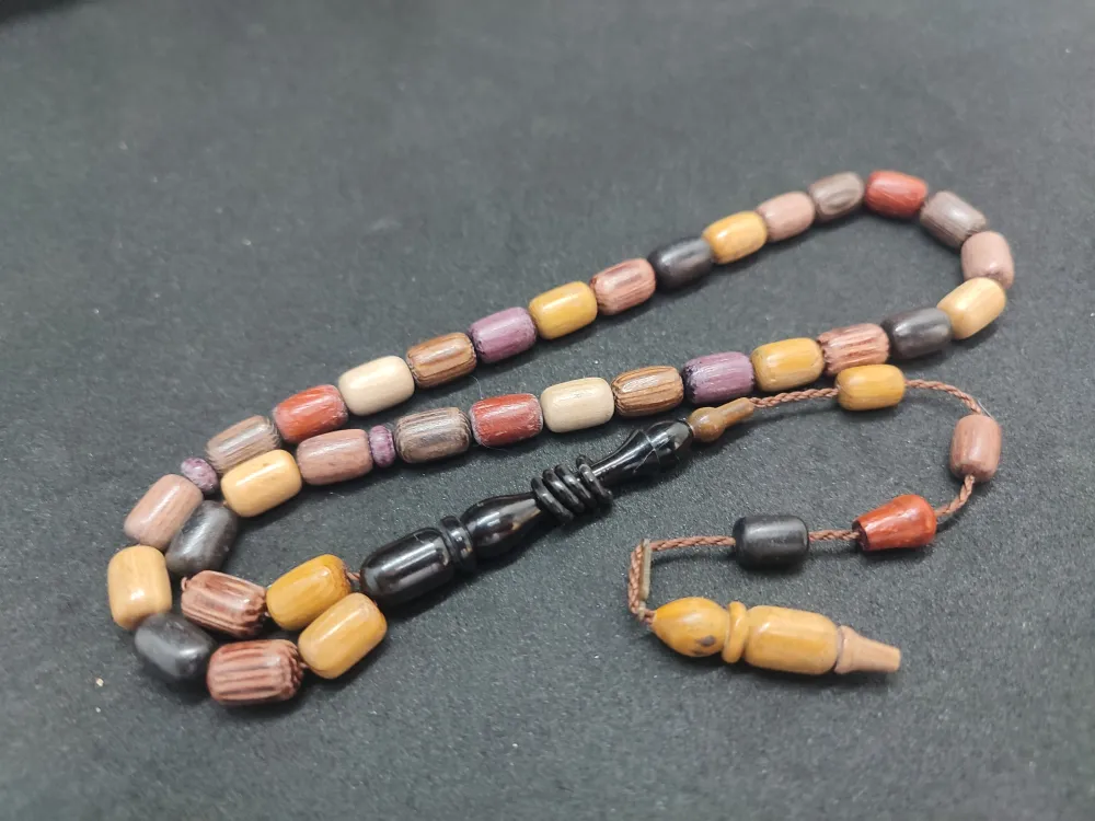 İsmai̇l Erol  Usta Eseri̇ Kuru Torna İmame Halkalı Karışık Ağaç Seri̇si̇