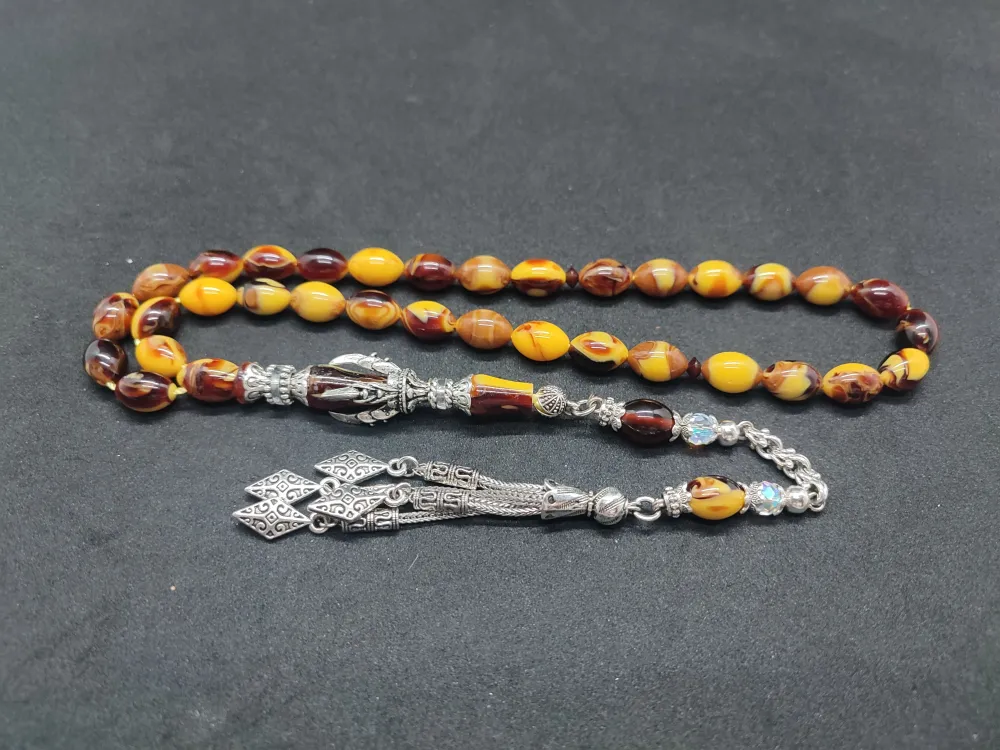 Zeyn Usta Eseri̇ Gümüş Nakkaş İmame Pençe Model Sıkma Kehri̇bar küçük resim 2