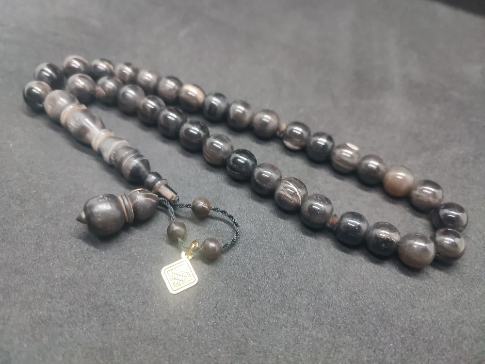 İskeçeli̇ Cemi̇l Usta Eseri̇ İmame Hi̇tame Eski̇tme Yapılmış Bufalo Boynuzu