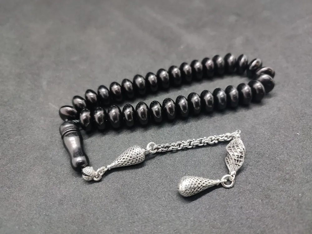 Şevket Alkan Usta Eseri̇ Alman Gümüş Püskül Kombi̇nli̇  Rus Oltu