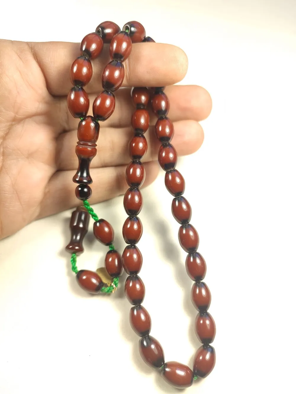 Muhammed Dabbas Usta İşi̇ İmzalı Anti̇k Model Sıkma Kehri̇bar küçük resim 4