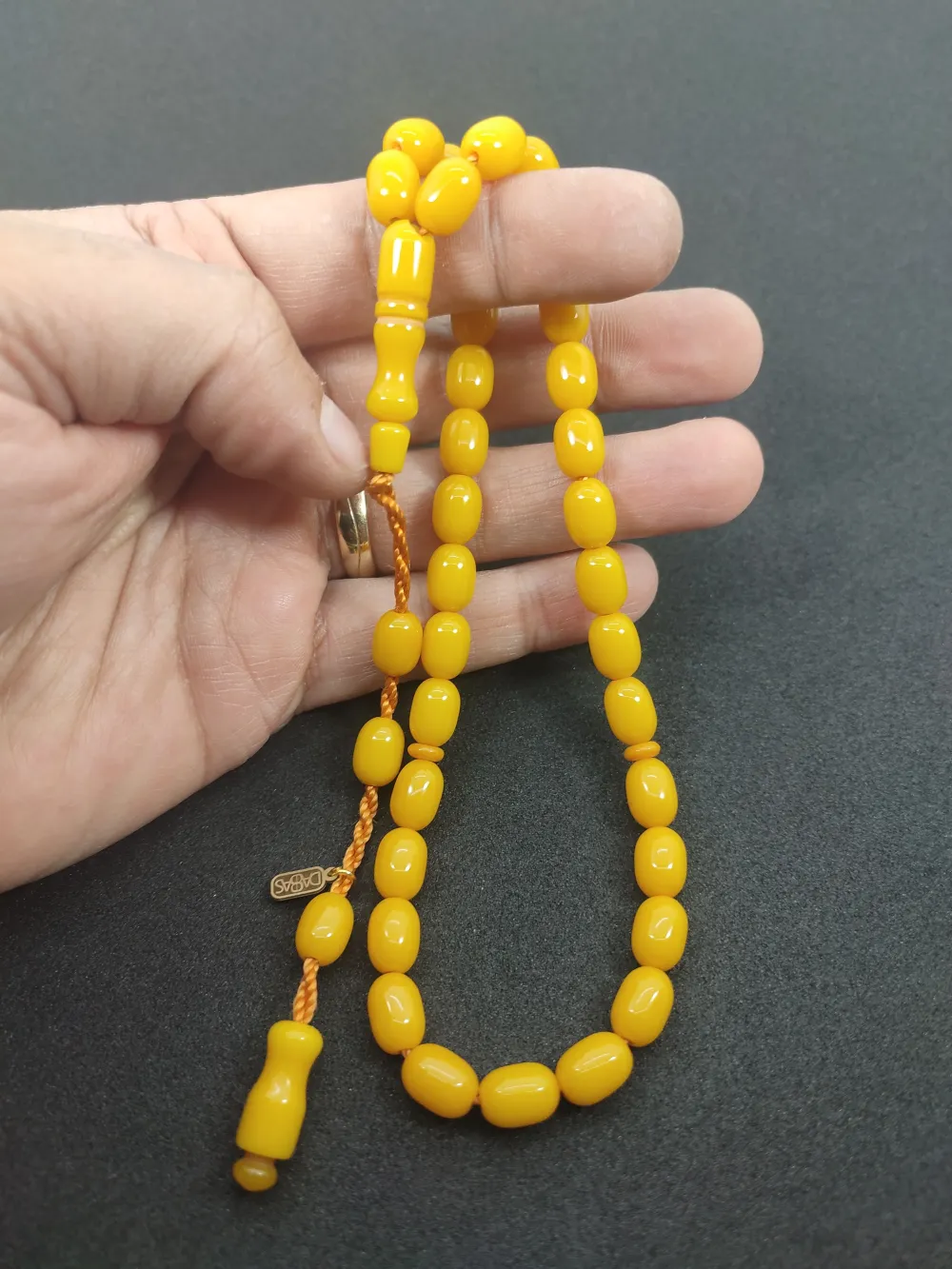 Muhammed Dabbas Usta İşi̇ İmzalı Sıkma Kehri̇bar küçük resim 5