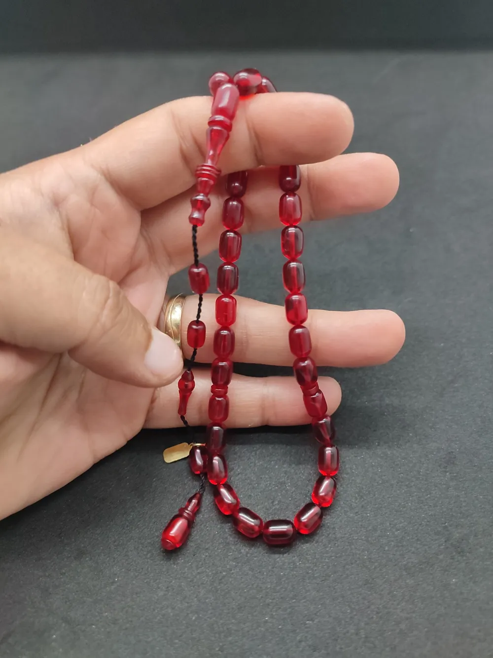 Furkan Gül Usta Eseri̇ El Boy İmame Halkalı Yemen Zar Kehri̇bar küçük resim 4