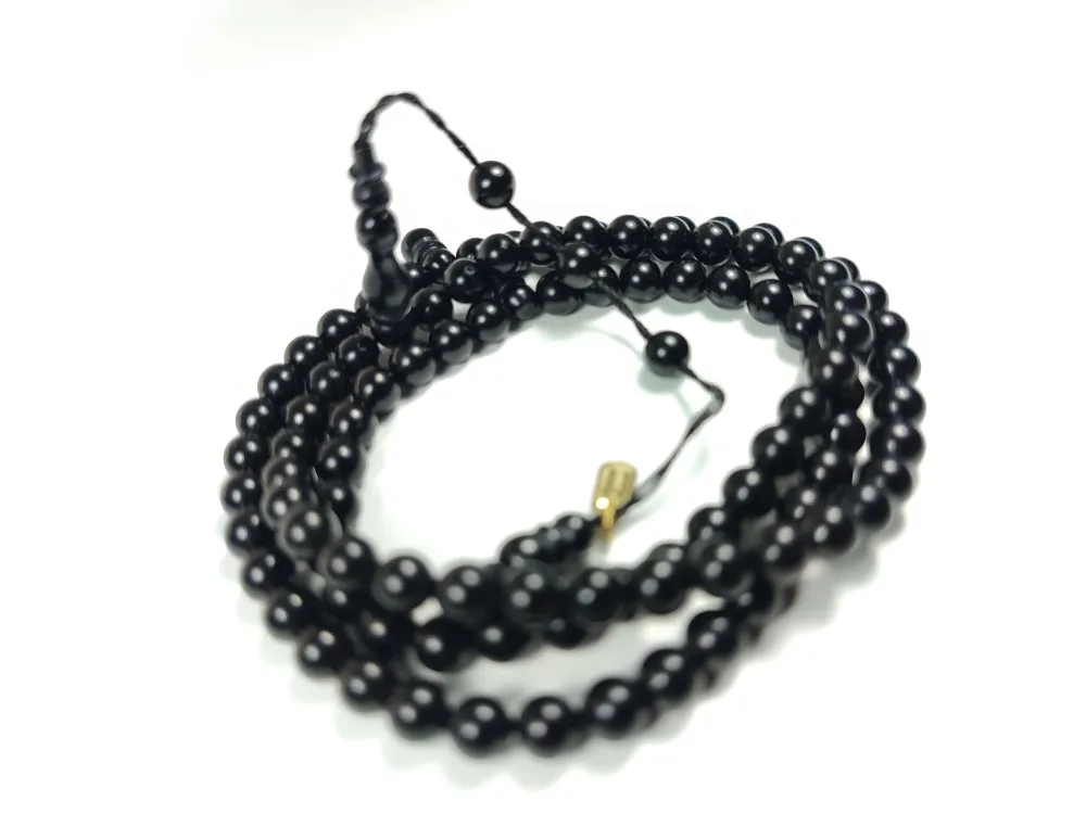 Mehmet Mercan Usta İşi̇ İmzalı Mühürlü Sıkma Kehri̇bar Namaz Tesbi̇hi̇ küçük resim 2