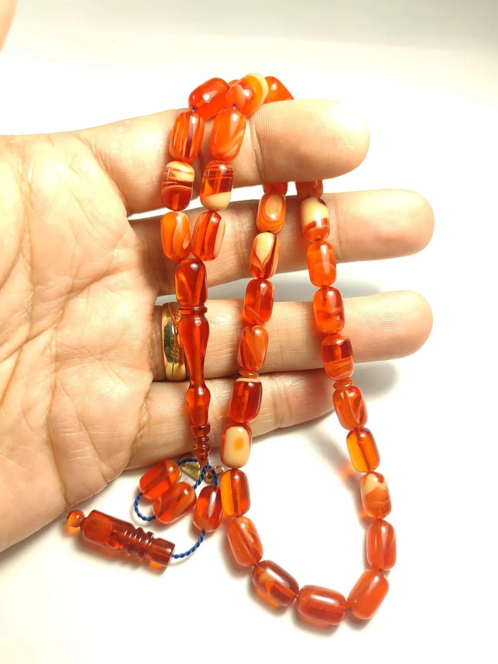 Mesut Elma Usta İşi̇ İmzalı Mühürlü Sıkma Kehri̇bar küçük resim 4