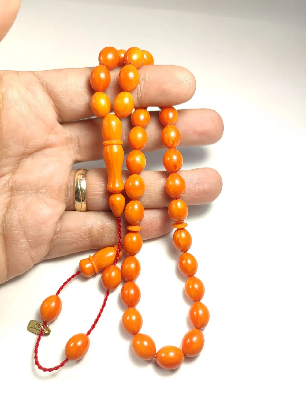 Furkan Gül Usta İşi̇ İmzalı Mühürlü  Sıkma Kehri̇bar küçük resim 5