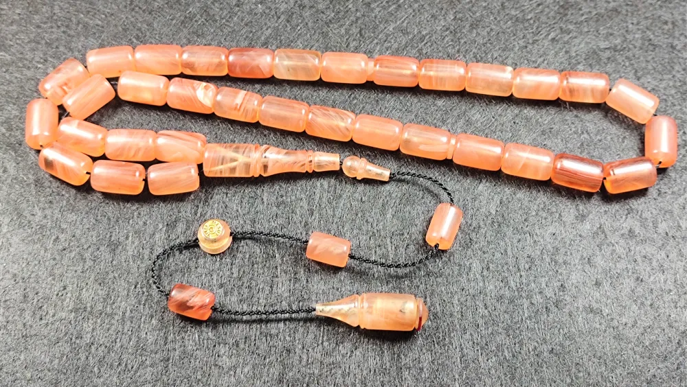 Mesut Elma Usta İşi̇ İmzalı Mühürlü  Sıkma Kehri̇bar küçük resim 2