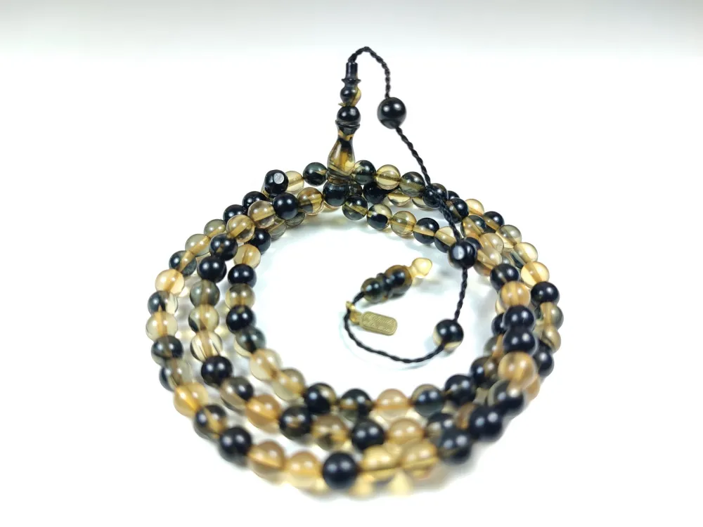 Mehmet Mercan Usta İşi̇ İmzalı Mühürlü Sıkma Kehri̇bar Namaz Tesbi̇hi̇