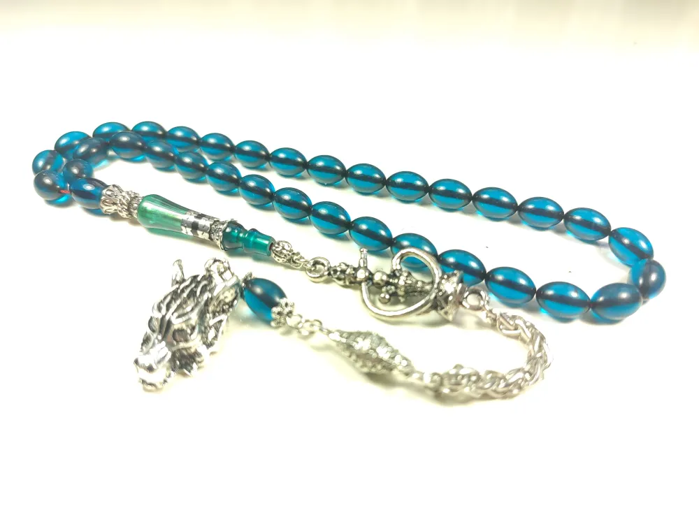 925 Ayar Gümüş Nakkaş İp Yolu Eski̇tme Multi̇ Color Sıkma Kehri̇bar küçük resim 3