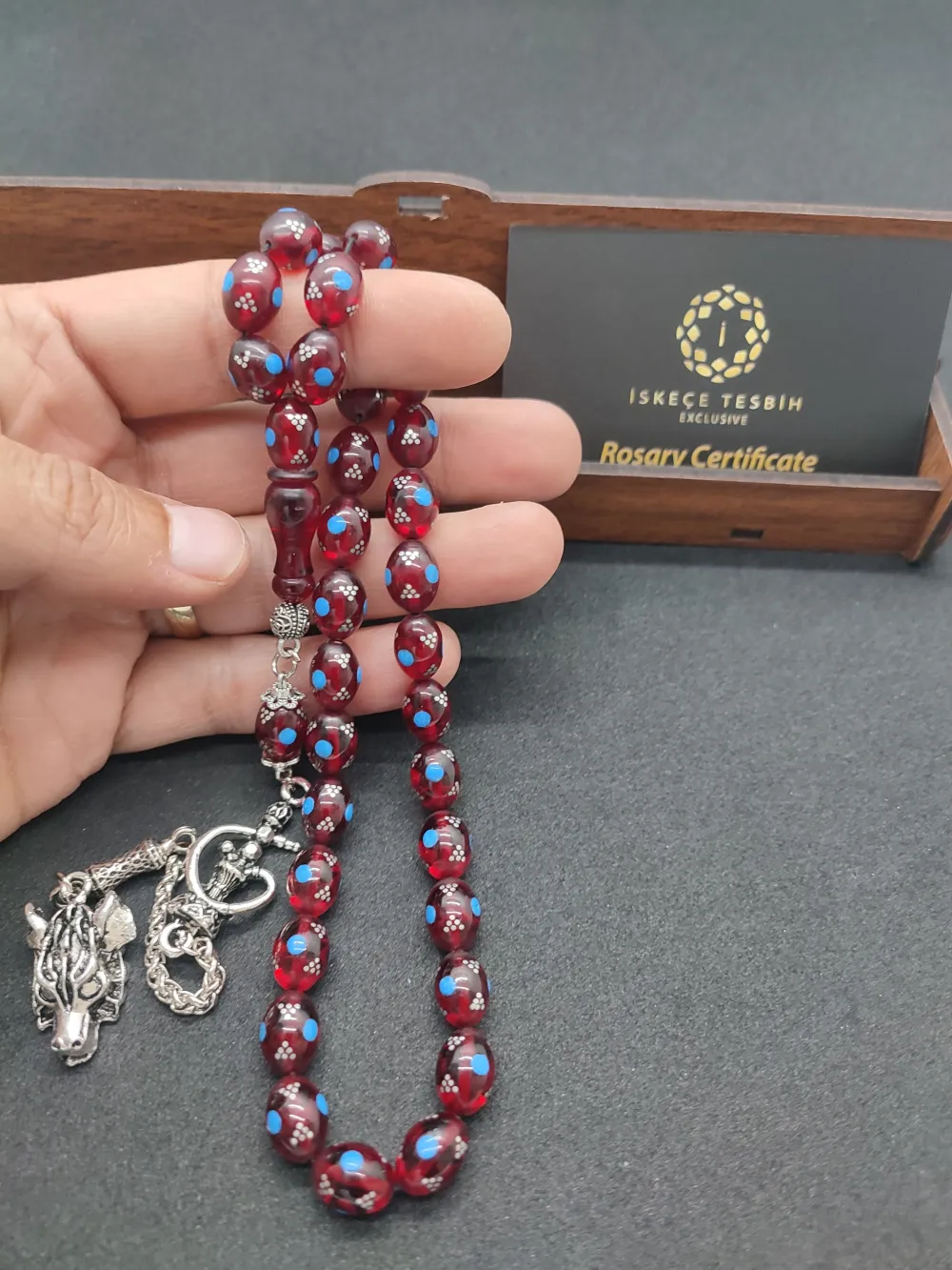 Yasi̇n Sezgi̇n Usta İşi̇ 925 Ayar Gümüş Çakımlı (10.000 Çakım) Ateş-İ Kehri̇bar küçük resim 5