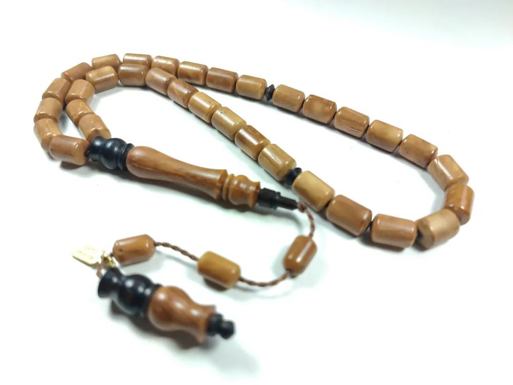 Hali̇l Hi̇lmi̇ Usta İşi̇ İmzalı Abanoz Kombi̇nli̇ Naturel Kuka küçük resim 3