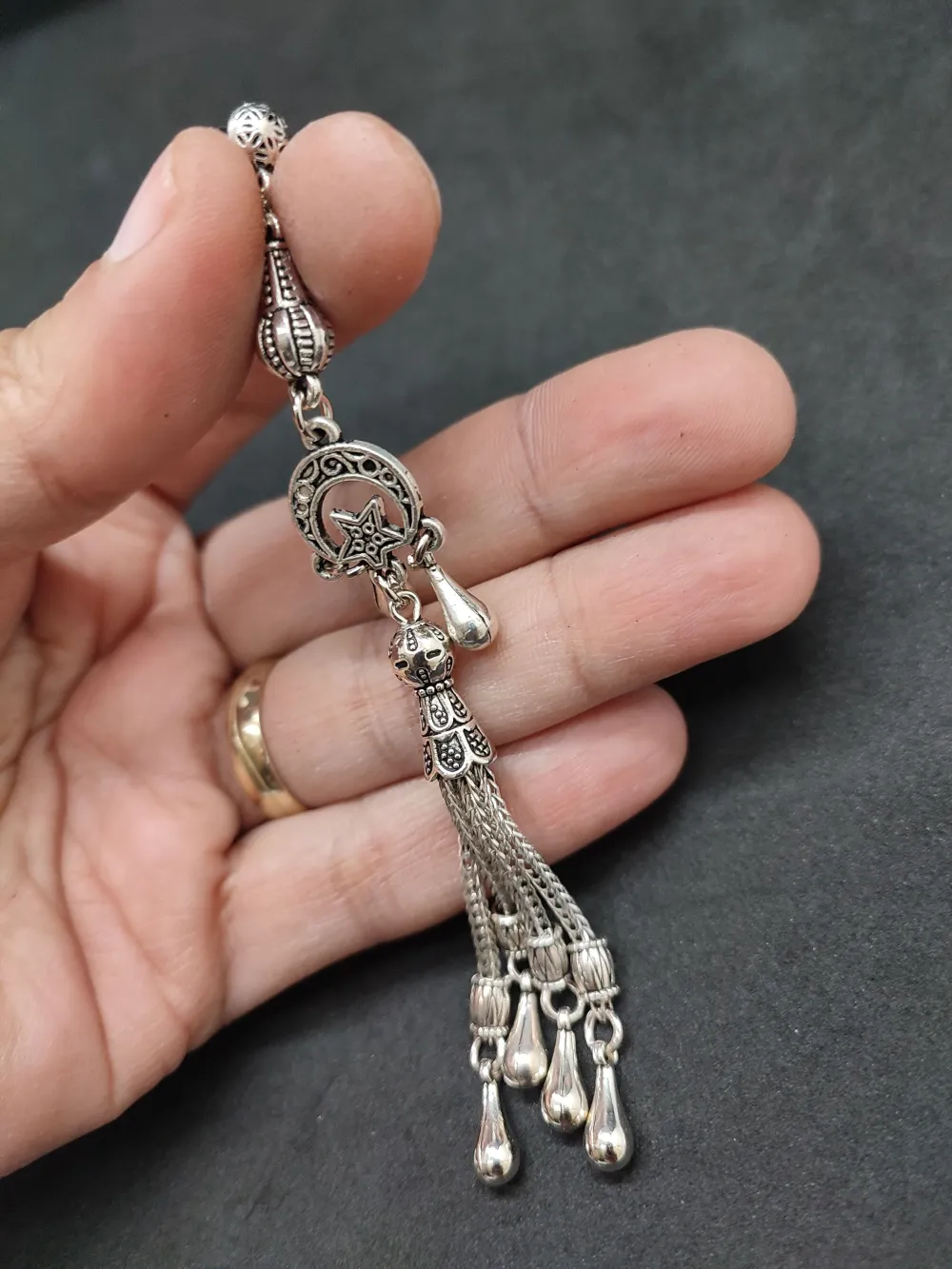 475 Ayar Gümüş Tesbi̇h Püskülü küçük resim 3