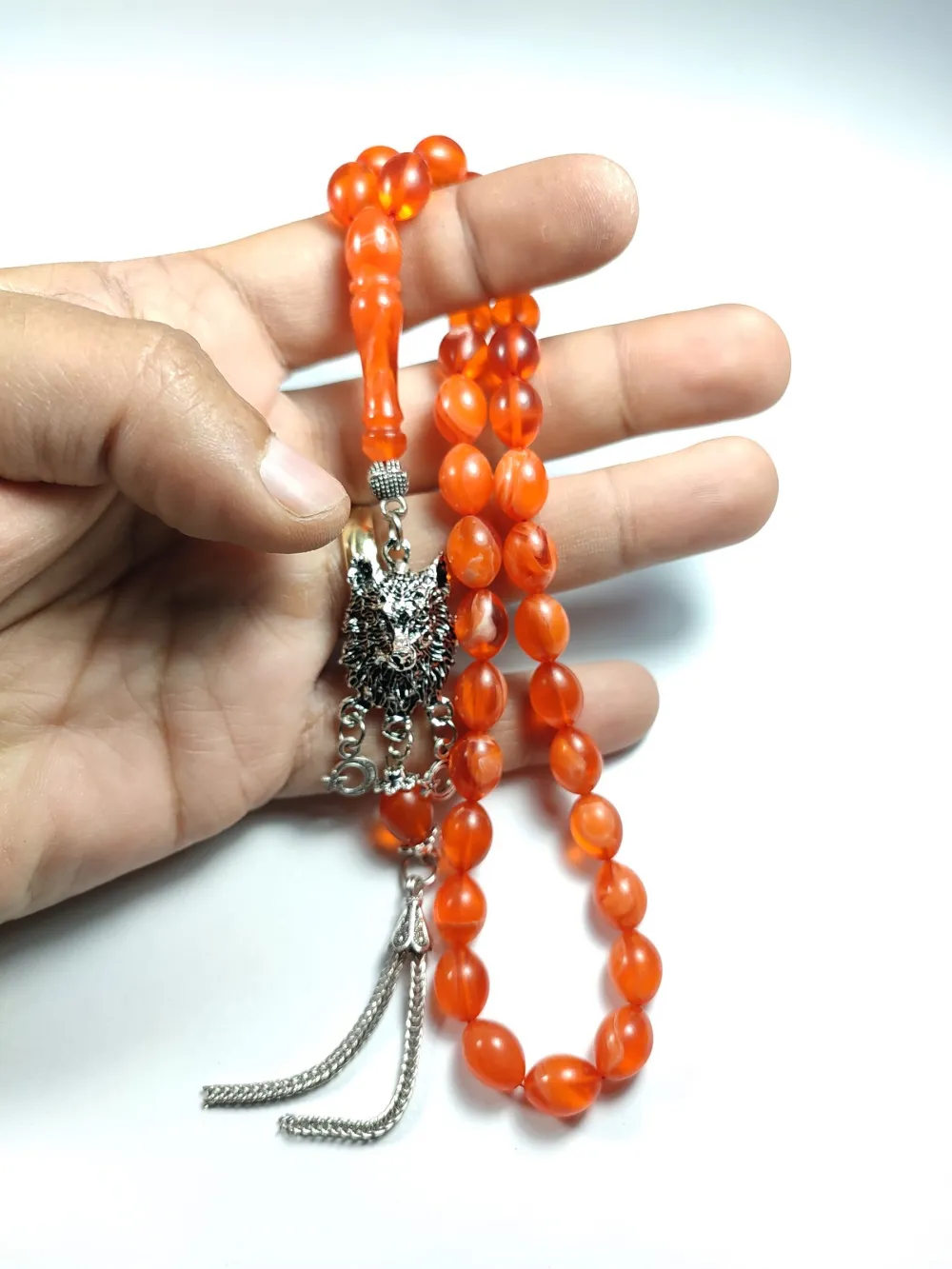 Kurt Başlı Alman Gümüş Püskül Kombi̇nli̇ 0.6 Deli̇m Sıkma Kehri̇bar