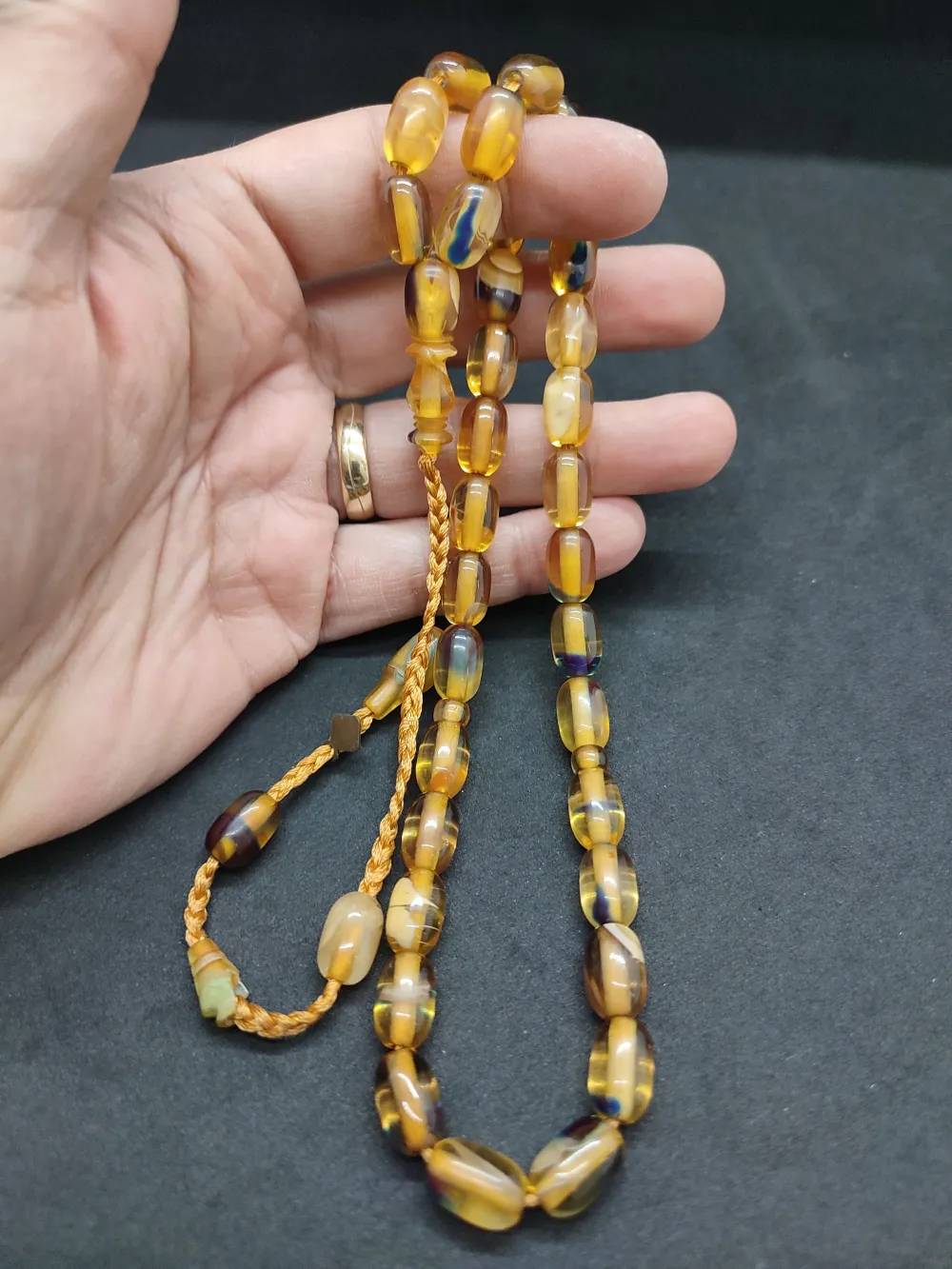 Junai̇d Hasan Usta Eseri̇ Kat Kat İpe Di̇zi̇li̇ Eski̇ Usul Çalışılma Ateş-İ Kehri̇bar küçük resim 5