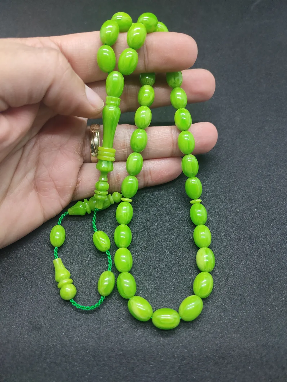 Ahmet Eryılmaz Usta Eseri̇ 0.6 Deli̇m   İmame Halkalı Çi̇ft Ci̇lalı Sıkma Kehri̇bar küçük resim 5