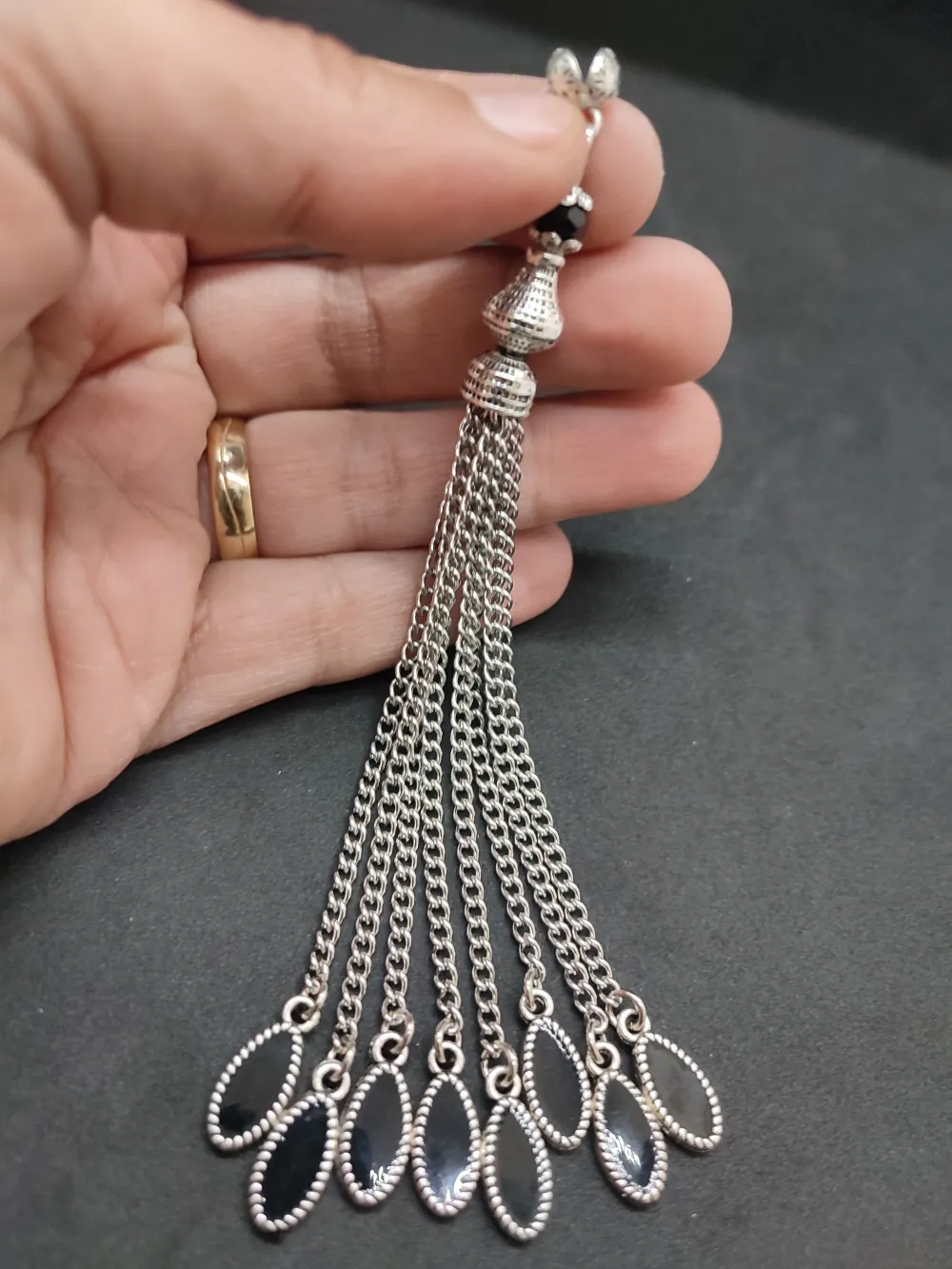 475 Ayar Gümüş Tesbi̇h Püskülü küçük resim 3