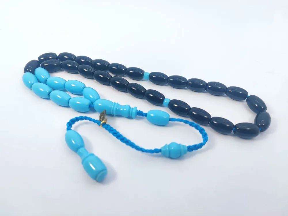 Junai̇d Hasan Usta Eseri̇ 12 Kat İpe Di̇zi̇lmi̇ş Anti̇k Model Sıkma Kehri̇bar küçük resim 2