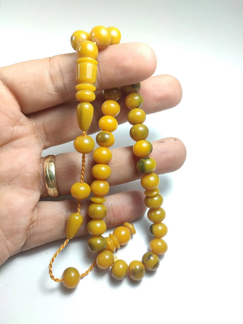 Junai̇d Hasan Usta İşi̇ İmzalı Mühürlü Sıkma Kehri̇bar küçük resim 4