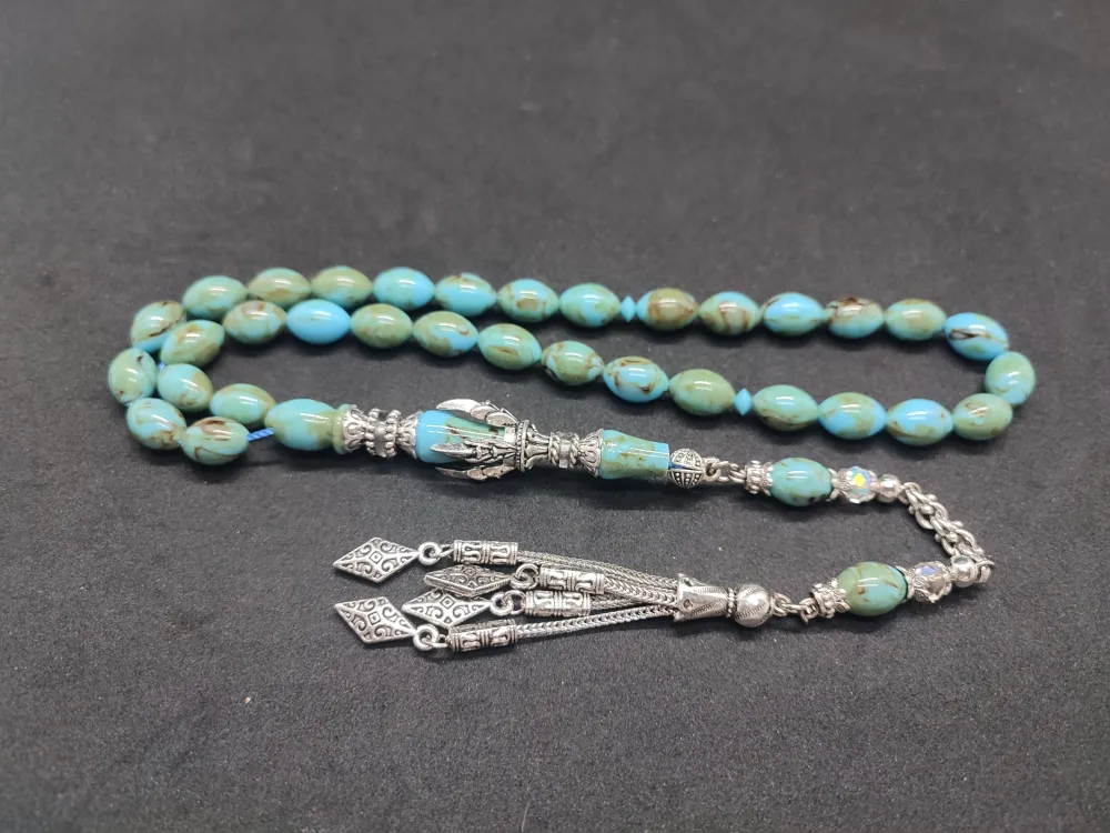 Zeyn Usta Eseri̇ Gümüş Nakkaş İmame Pençe Model Sıkma Kehri̇bar küçük resim 2