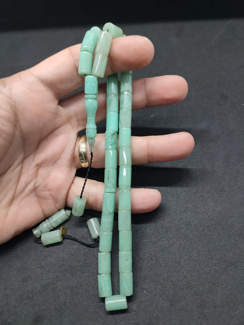 Erhan Turan Usta Eseri̇ 0.6 Şeffaf Deli̇m Çi̇ft Kat Ci̇lalı Ok Gi̇bi̇ Sıkma Kehri̇bar küçük resim 2