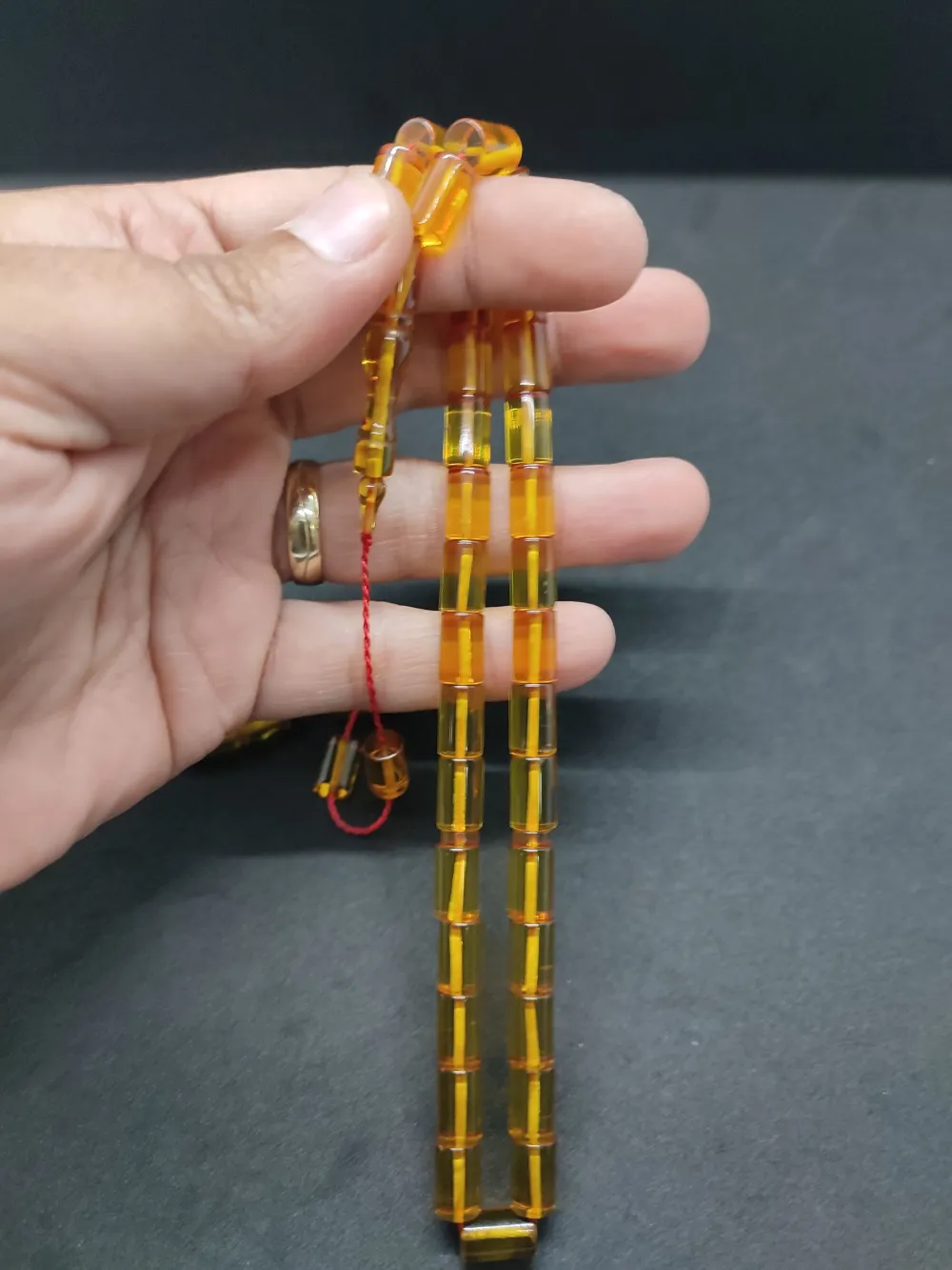 Erhan Turan Usta Eseri̇ 0.6 Şeffaf Deli̇m Çi̇ft Kat Ci̇lalı Ok Gi̇bi̇ Ateş-İ Kehri̇bar  küçük resim 3