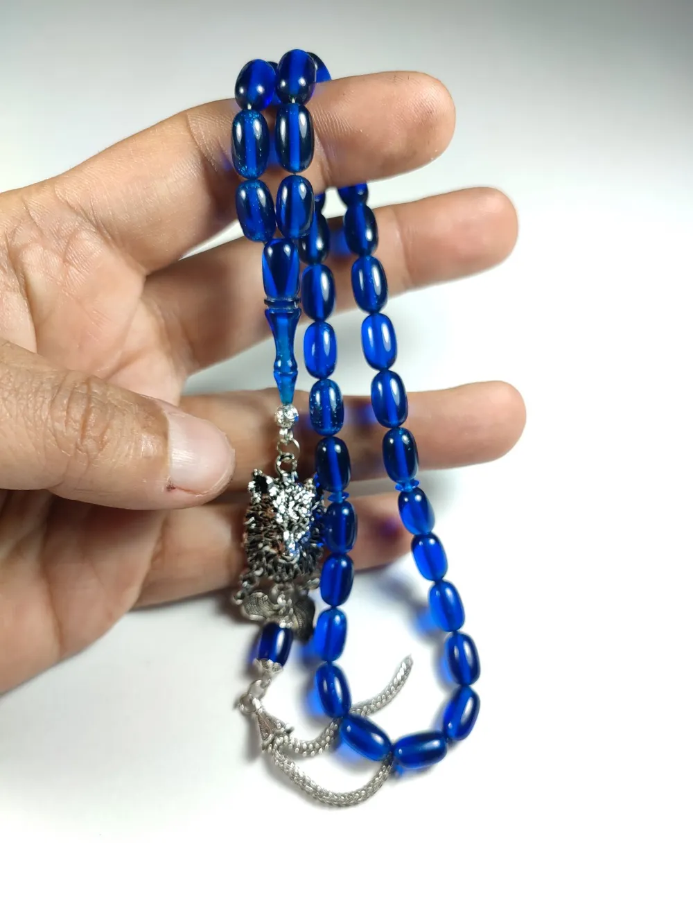 Alman Gümüş Kaplama Püskül Kombi̇nli̇ Zar Kehri̇bar küçük resim 5