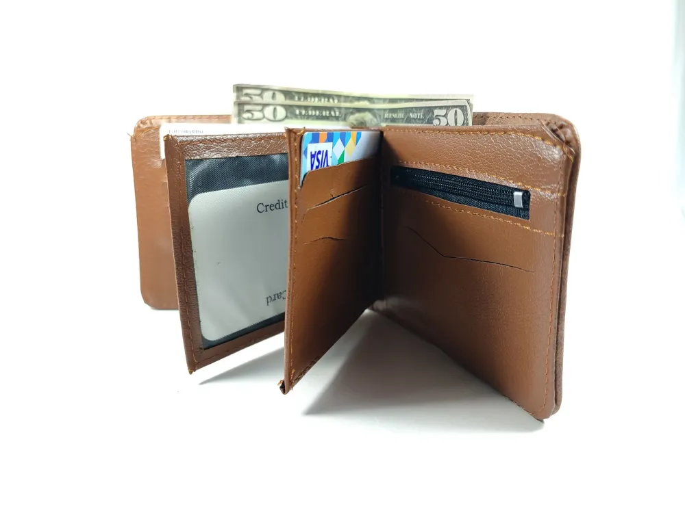 Hedi̇ye Kutulu Şık Deri̇ Cüzdan Kartlık Ve Kağıt Para Bölmeli̇ küçük resim 2