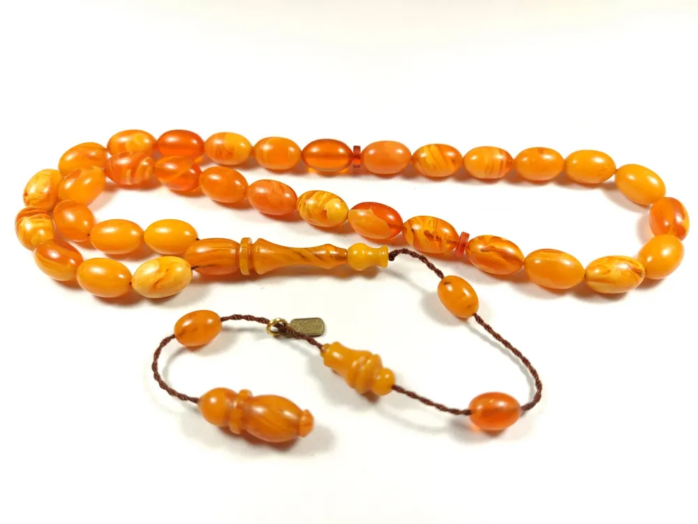 Mehmet Mercan Usta İşi̇ İmzalı Mühürlü Sıkma Kehri̇bar küçük resim 2