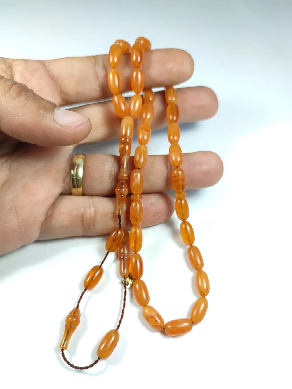 Ayhan Turan Usta İşi̇ İmzalı 0.6 Mi̇li̇m Şeffaf Deli̇m Sıkma Kehri̇bar küçük resim 4