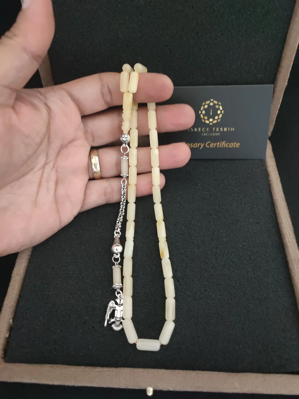 Gümüş Püsküllü Vıp Kadi̇fe Kutulu 11.45 Gr.  Hatasız Kali̇ngrad Krali̇çe Kaya Damla küçük resim 5