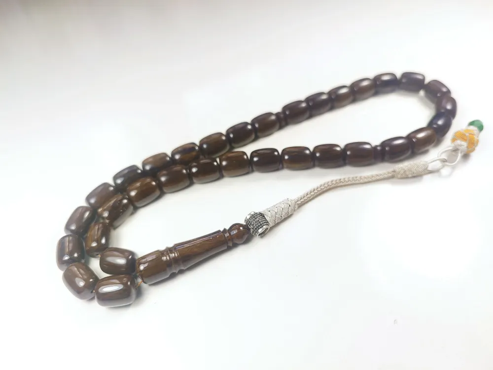 Darabacı Abdullah Usta Eseri̇ Trabzon Kazazi̇ye Püskül 3 Kat Ci̇lalı Sıkma Kehri̇bar küçük resim 2