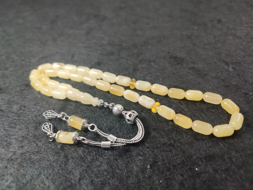 Gümüş Püsküllü 9.80 Gr. Orji̇nal Krali̇çe Baltık Kaya Damla Kehri̇bar küçük resim 3