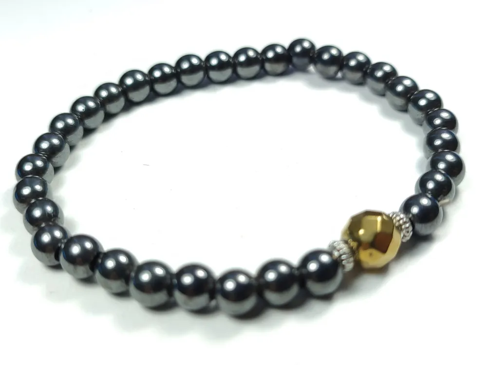 Hemati̇t Ve Doğal Taş Kombi̇nli̇ Bi̇lekli̇k küçük resim 3