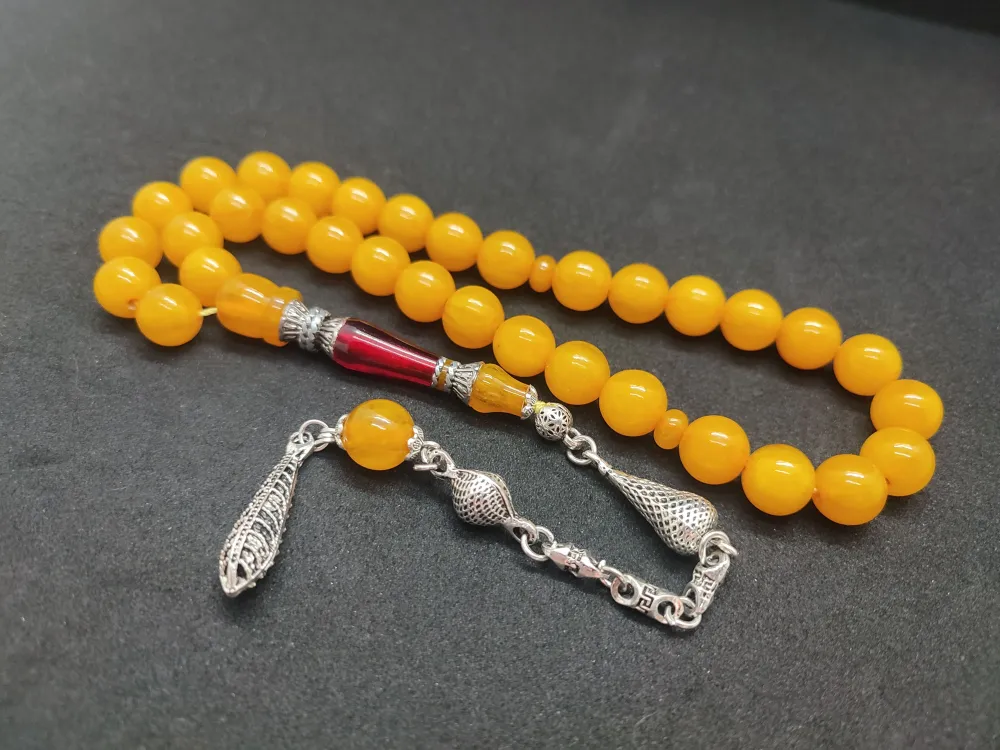 925 Ayar Gümüş Nakkaş Çi̇ft Kat Torna Çi̇ft Ci̇lalı Sıkma Kehri̇bar küçük resim 3