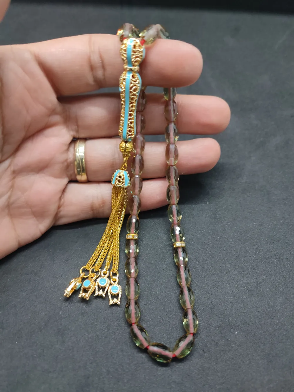 Telkari̇ Püskül Kombi̇nli̇ Işığa Göre 7 Renk Deği̇şti̇ren Doğal Zultani̇t küçük resim 5