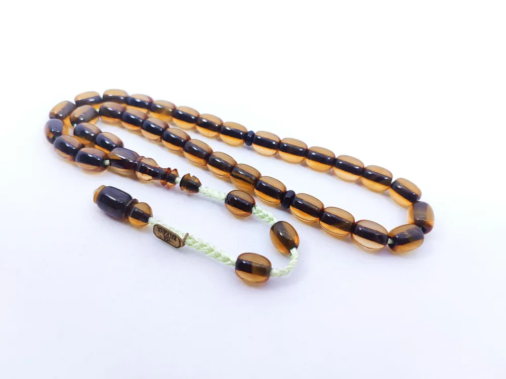 İsa Balkaya Eseri̇ Koni̇k Deli̇m(Eski̇ Usul) 12 Kat İpe Di̇zi̇li̇ Eski̇ Sıkma Kehri̇bar küçük resim 2