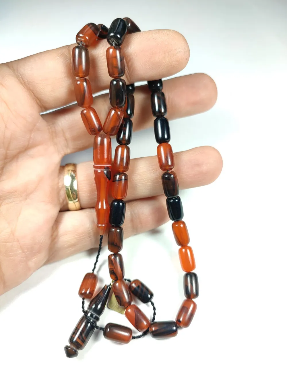 İskeçeli̇ Cemi̇l Usta İşi̇ İmzalı Sıkma Kehri̇bar küçük resim 3