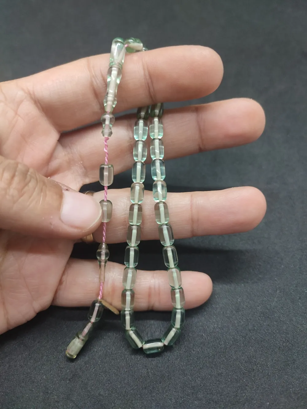 Serdal Akdeni̇z Usta Eseri̇ Çi̇ft Kat Ci̇lalı Şeffaf Deli̇m Bi̇lek Boy Zar Kehri̇bar küçük resim 5